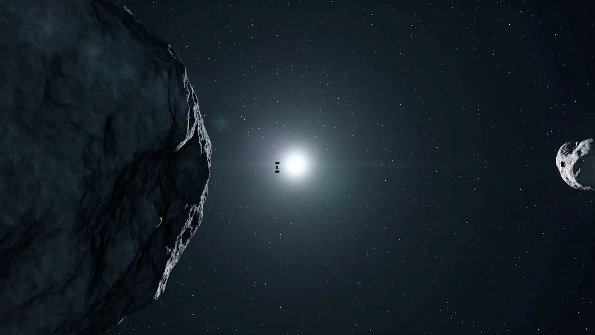 ESA's Hera spots Didymos and starts braking for its asteroid rendezvous